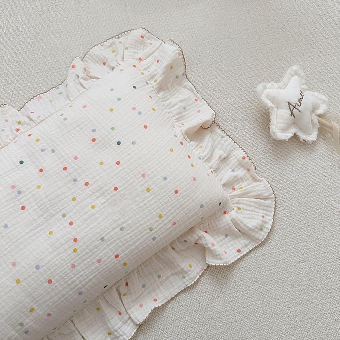 BuLuTu Kids Toddler Pillowcases Muslin Cotton Toddler Pillow Cases Colorful - Image 6