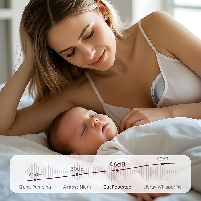 Breast Pump Hands Free, Smart Heated Base Promotes Milk Production, 40dB Quiet - Image 9