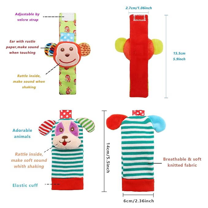 Wrist Rattles Foot Finder Rattle Toy - Image 2