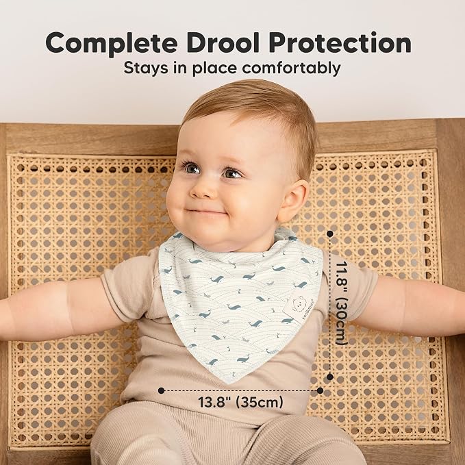 10-Pack Organic Baby Bandana Bibs - Image 5