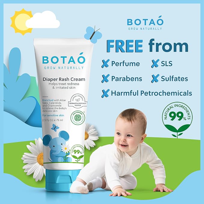 Baby's Natural Diaper Cream | Organic Diaper Cream EWG Verified | Naturally - Image 3