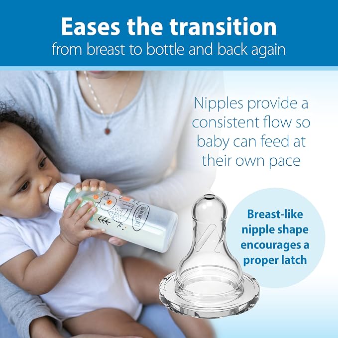 Dr. Brown's Natural Flow Anti-Colic Options+ Narrow Baby Bottle, Pig & Frog - Image 5