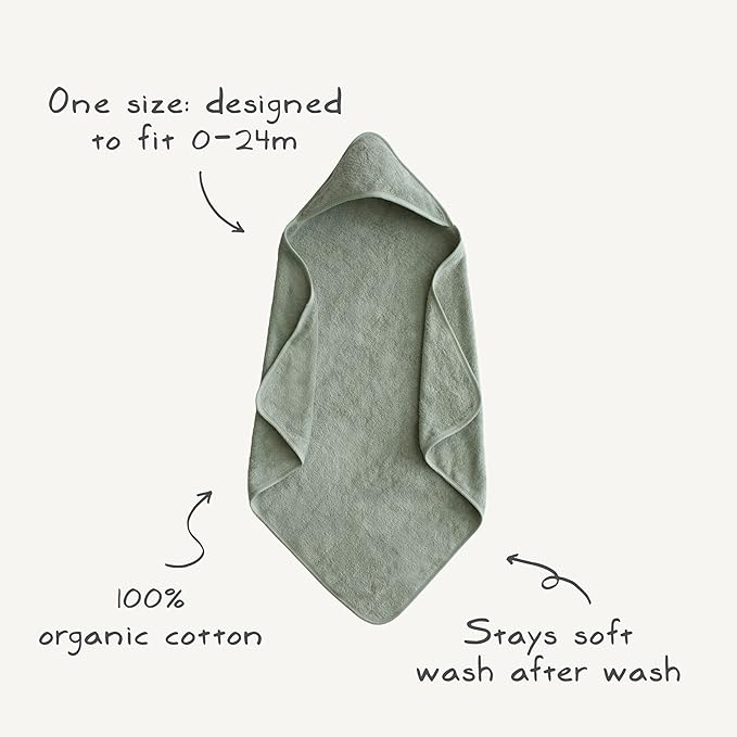 mushie Baby Hooded Towel | Organic Cotton - Image 9