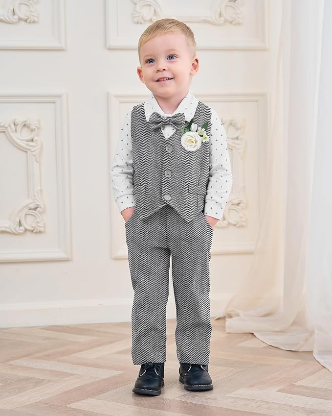 Coco&RARA Baby Boy Clothes Suits Infant Gentleman Outfits, Formal Dress - Image 2