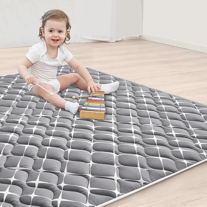 High-Density Foam Baby Play Mat, 59x59 Inches Thicken One-Piece Comfortable and - Image 4