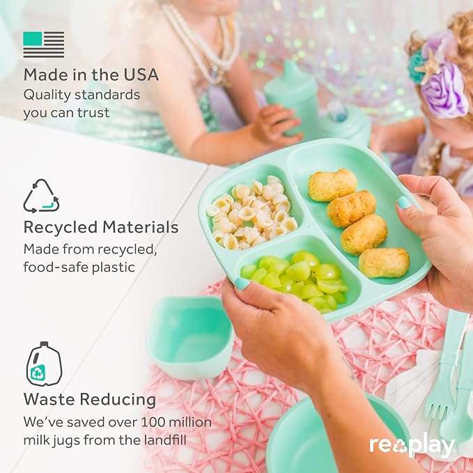 Re-Play Divided Toddler Plates - Image 2