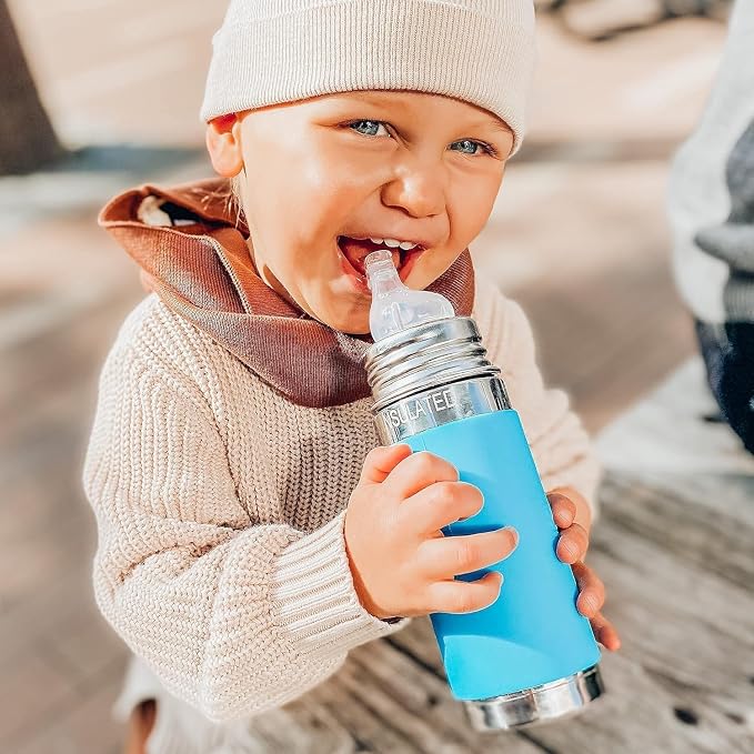 Pura Kiki 9oz/260ml Stainless Steel Insulated Sippy Bottle w/Sleeve, - Image 6