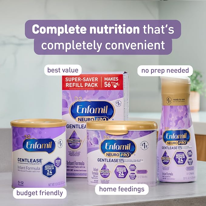 Enfamil NeuroPro Gentlease for easing Fussiness, Spit-up in 24 Hrs, Smaller - Image 8