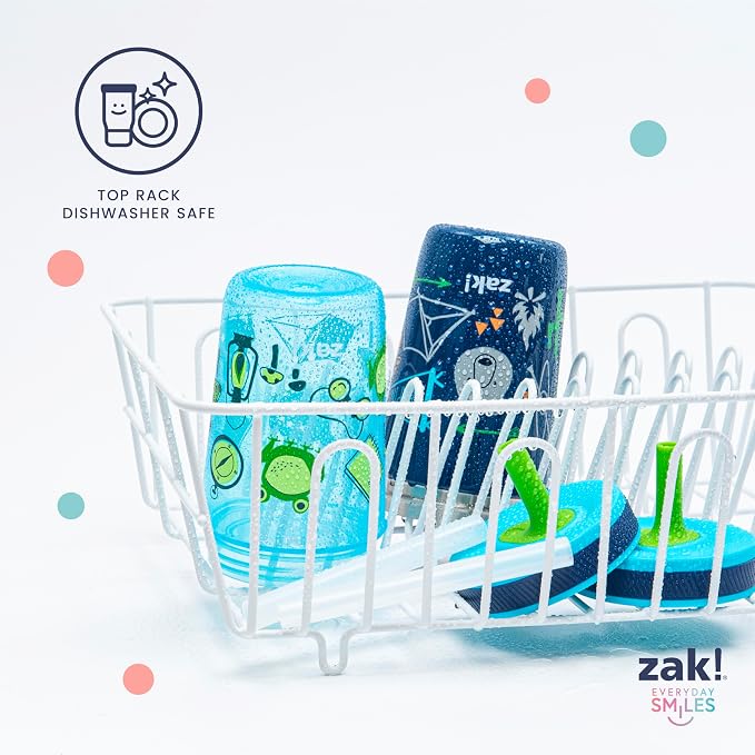 Zak Designs Shells Kelso Tumbler Set, Leak-Proof Screw-On Lid - Image 7