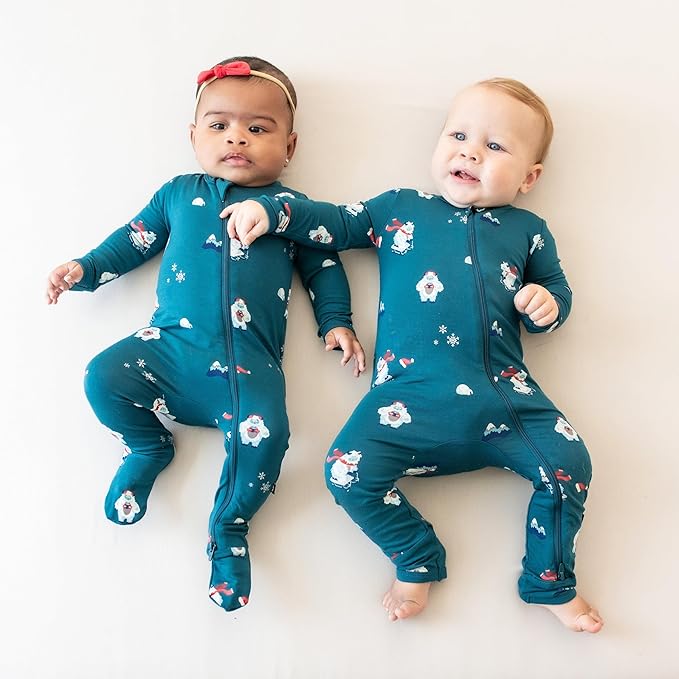 KYTE BABY Unisex Rayon Made From Bamboo Zippered Rompers 0-24 Months - Image 2