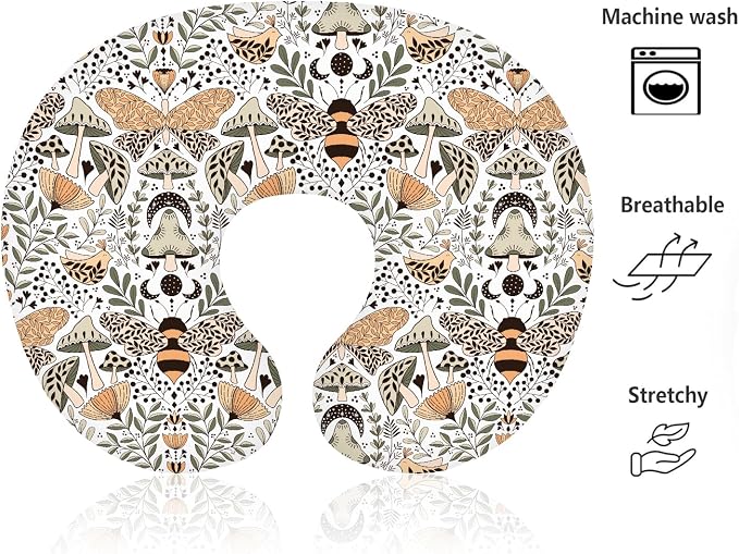 Boyoung Stretchy Nursing Pillow Covers Ultra Soft Slipcovers - Image 4
