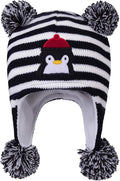 LANGZHEN Toddler Kids Infant Winter Hat, Earflap Knit Warm Cap Fleece Lined by LANGZHEN