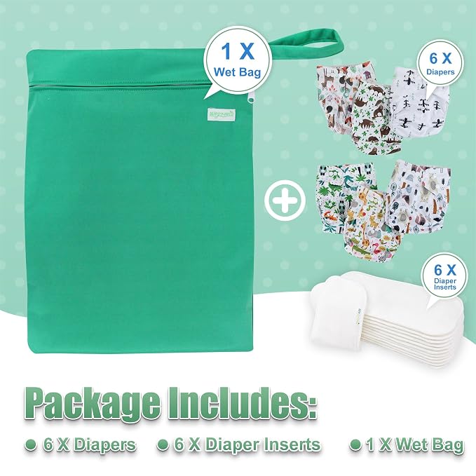 wegreeco Cloth Diapers 6 Pack - Image 6
