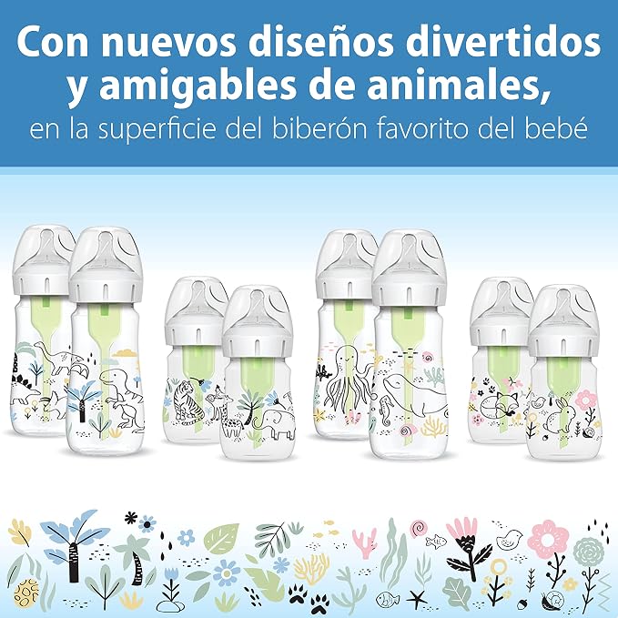 Dr. Brown's Natural Flow® Anti-Colic Options+™ Wide-Neck Baby Bottle Designer - Image 12