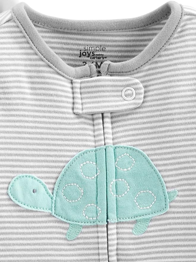 Simple Joys by Carter's Baby Neutral 2-Pack Cotton Footed Sleep and Play - Image 5