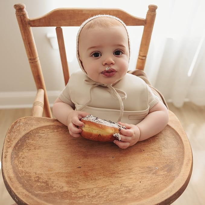 Vegan Leather Easy Clean Baby Bibs - Image 5