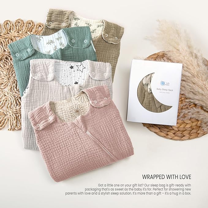 lulumoon Sleep Sack Muslin for Baby: Cotton Wearable Blanket for 9-15 Months - Image 9