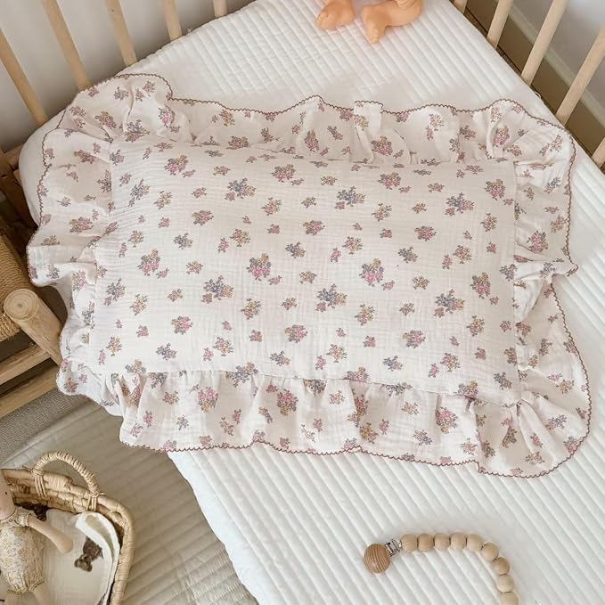 BuLuTu Tuberose Floral Themed Pillow Covers Standard Size by BuLuTu
