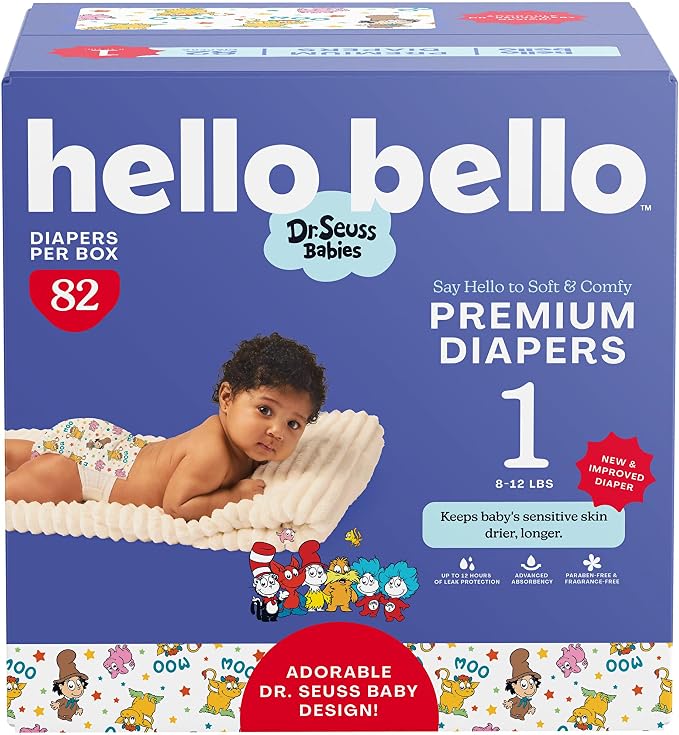 Hello Bello Dr. Seuss Babies Premium Diapers, Size 1 by HelloBello