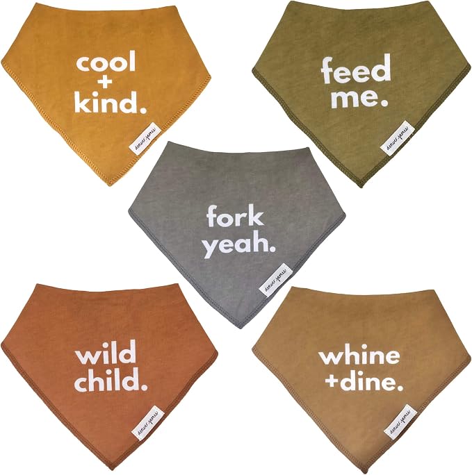 Denver James Bandana Feeding Drool Baby Bib I Soft Organic Cotton I Fleece Back - Image 8
