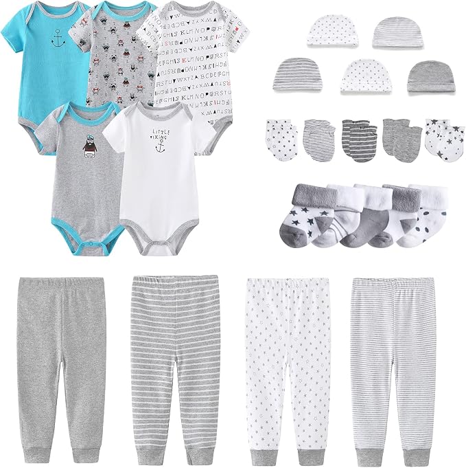 Newborn Layette Gift Set Bodysuits Pants by MAMIMAKA