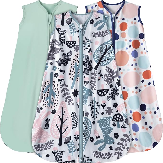 Baby Sleep Sack 18-24 Months 3 Pack Baby Wearable Blanket 100% Rayon Cotton by GUNTAIL