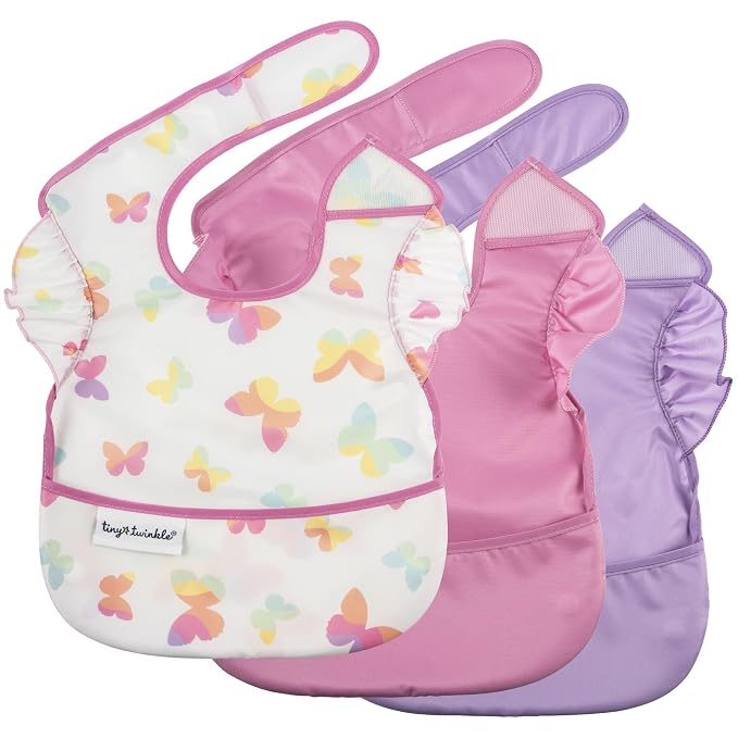 Tiny Twinkle Mess Proof Baby Bibs - Image 7