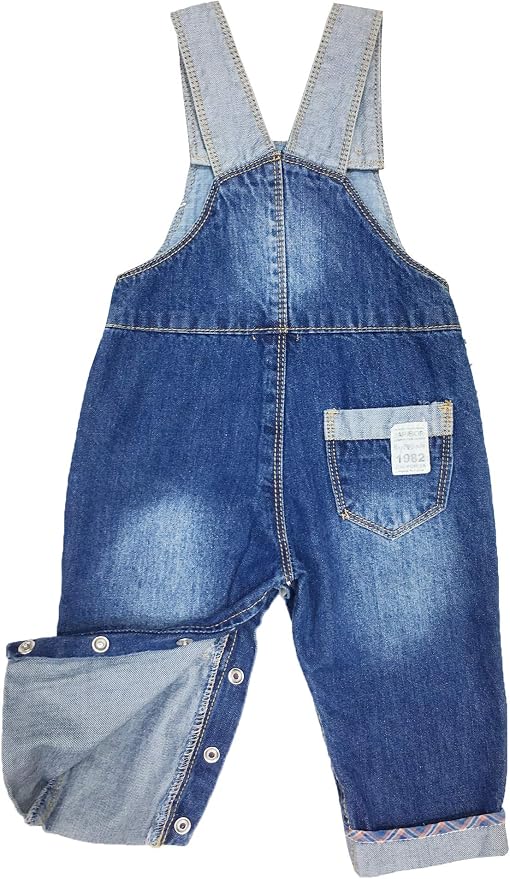 KIDSCOOL SPACE Baby Little Kids Cute Denim Embroidered Fashion Jean Overalls - Image 2
