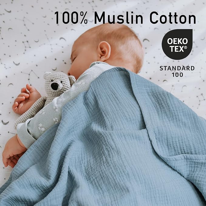 GLLQUEN BABY Muslin Swaddle Blankets, Breathable Swaddle Wrap - Image 3
