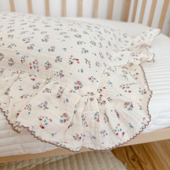 BuLuTu Girls Boys Kids Pillowcase Standard Size, Floral Pattern, Soft - Image 6
