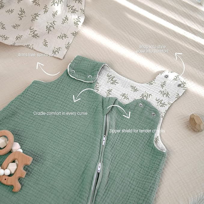 lulumoon Sleep Sack Muslin for Baby: Cotton Wearable Blanket for 15-24 Months - Image 7