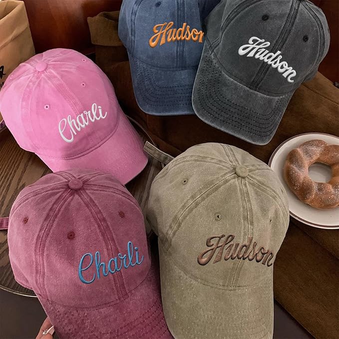 Custom Name Toddler Baseball Cap, Personalized Boys Girls Cotton Embroidered Hat - Image 2