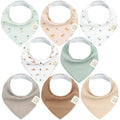 8-Pack Organic Baby Bandana Bibs by KeaBabies