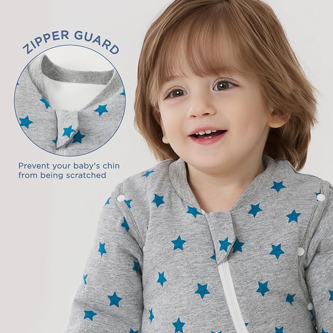 Duomiaomiao 3.5 TOG Toddler Sleep Sack 2-3T 100% Cotton Winter Side Open Zipper - Image 3