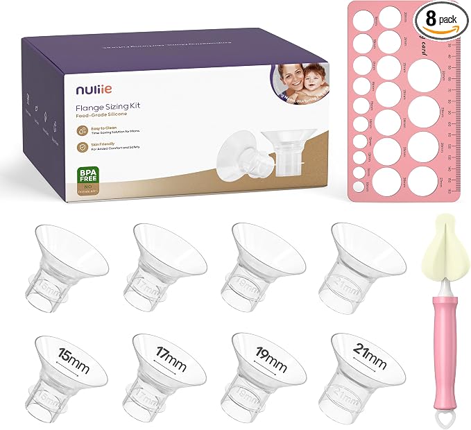 Nuliie 8PCS Silicone Flanges Insert Replacement Kit, Flange Sizing Kit by nuliie