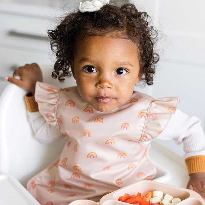Tiny Twinkle Short Sleeve Apron Baby & Toddler Bib - Image 3