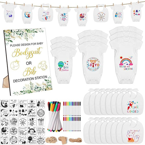 151 Pcs Baby Shower Game Decorations Kit by Pydeeirom