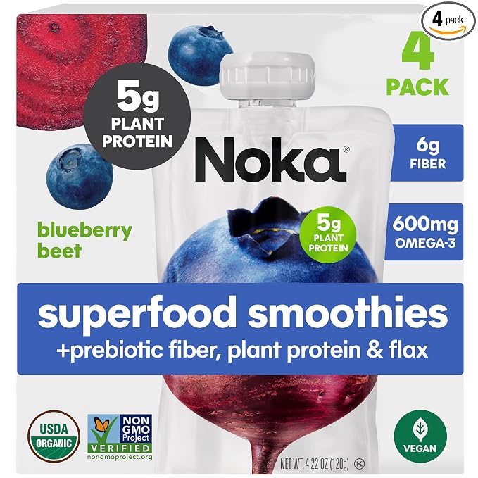 Noka Superfood Smoothie Pouches 4 Pack, by NokaSuperfoodSnacks
