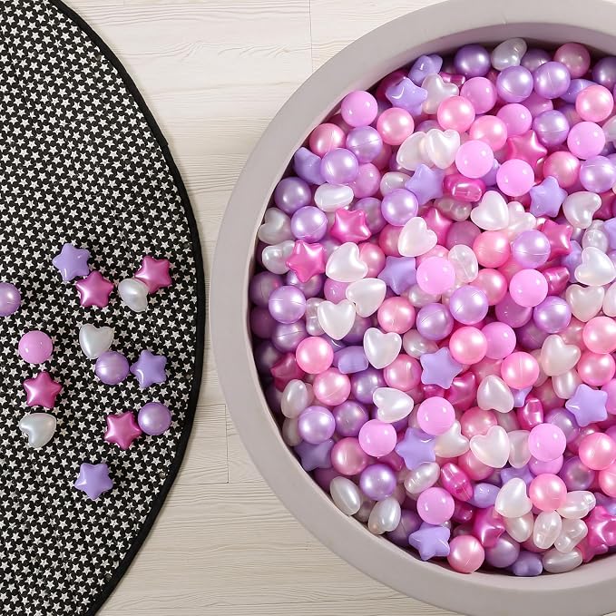 GOGOSO Ball Pits Balls for Toddlers Pack of 50 100 200 Plastics Shape Ball - Image 7