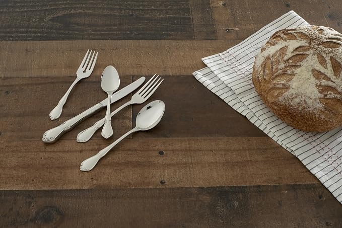 Oneida Chateau Fine Flatware Dinner Forks, 18/10 Stainless Steel - Image 6