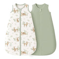Konssy Muslin Baby Sleep Sack 6-12 Months 0.8 TOG, 2 Pack 100% Cotton Wearable by Konssy