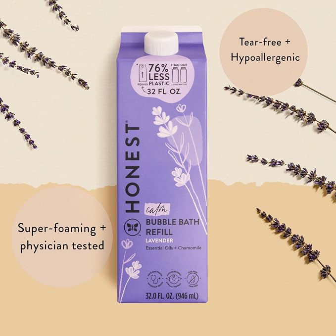The Honest Company Foaming Bubble Bath Refill Carton | Gentle - Image 2