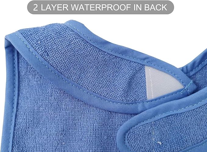 SPINFOX Waterproof Baby Bibs for Girls, Unisex Drool Bib Cotton Solid Knit - Image 2