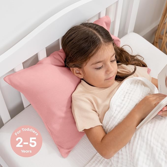 Comfy Cubs Toddler Pillow with Cotton Pillowcase, 13 x 18 in, 2 Pack - Image 4