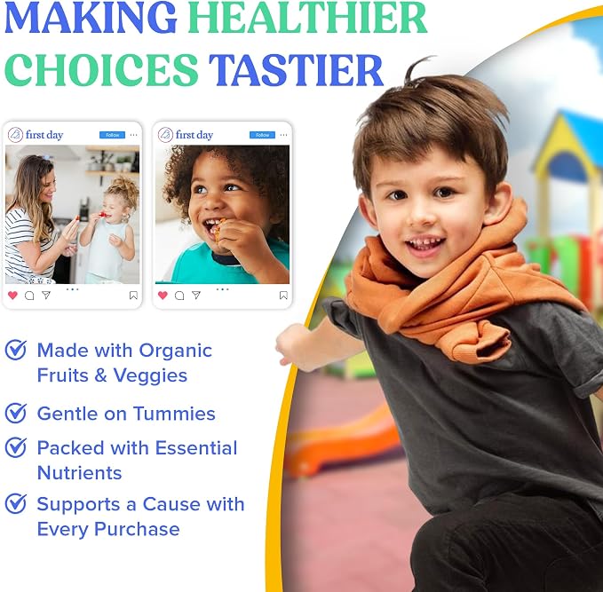 First Day Kids Multivitamin Gummies Age 4+, Strawberry & Orange - Image 7