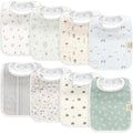 KeaBabies 8-Pack Organic Baby Bibs by KeaBabies
