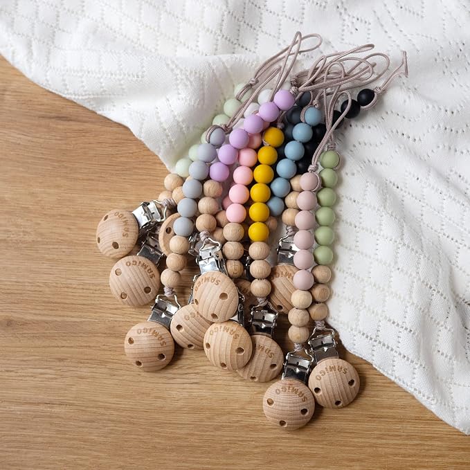 SAMiGO Silicone Pacifier Clips Holders Paci Binky Clips - Image 7