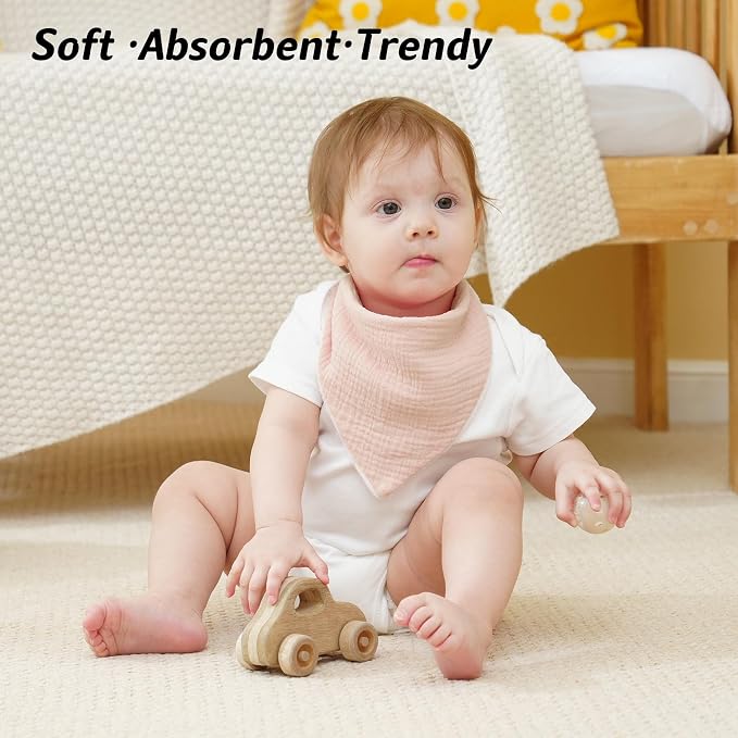 Muslin Baby Bibs Baby Drool Bandana Bibs - Image 6