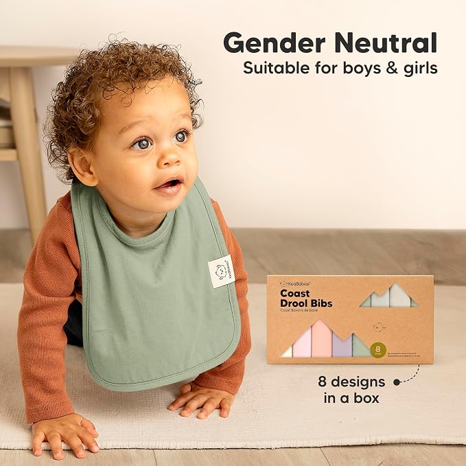 KeaBabies 8-Pack Organic Baby Bibs - Image 9