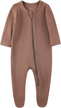O2 BABY Baby Boys Girls Organic Cotton Zip-Front Sleeper Pajamas, Footed Sleep by O2BABY